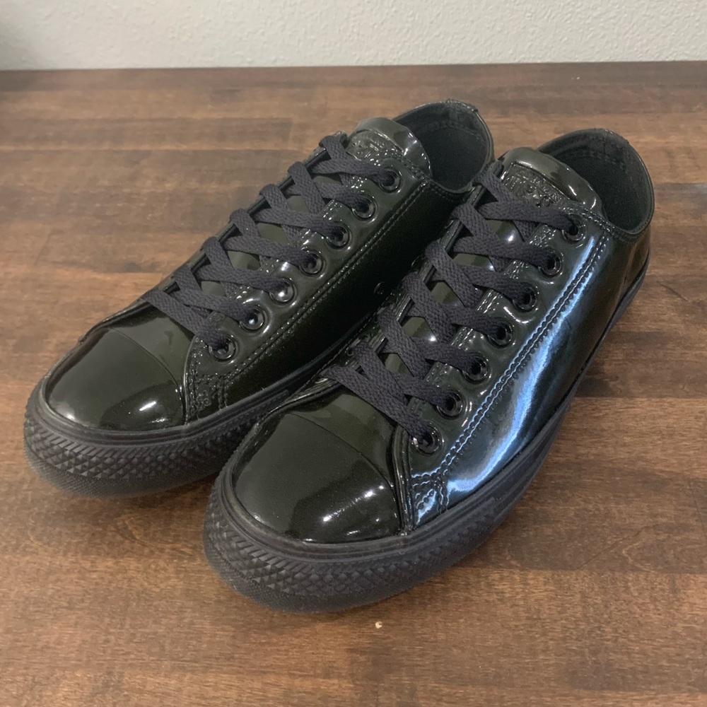 NWT Converse All-Star Tuxedo Black Patent Leather UNISEX Men's 9.5/ Women's 11.5